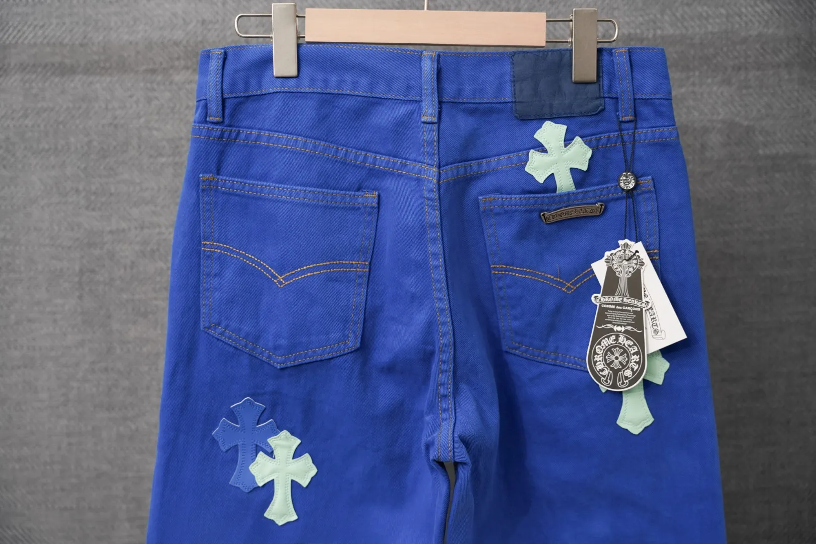 ：S 025 & Chrome Hearts Same Style ：Blue Size：28 30 32 34 （S-XL)